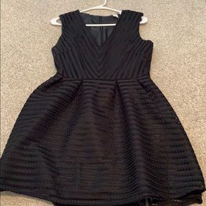 Black fit and flare dress